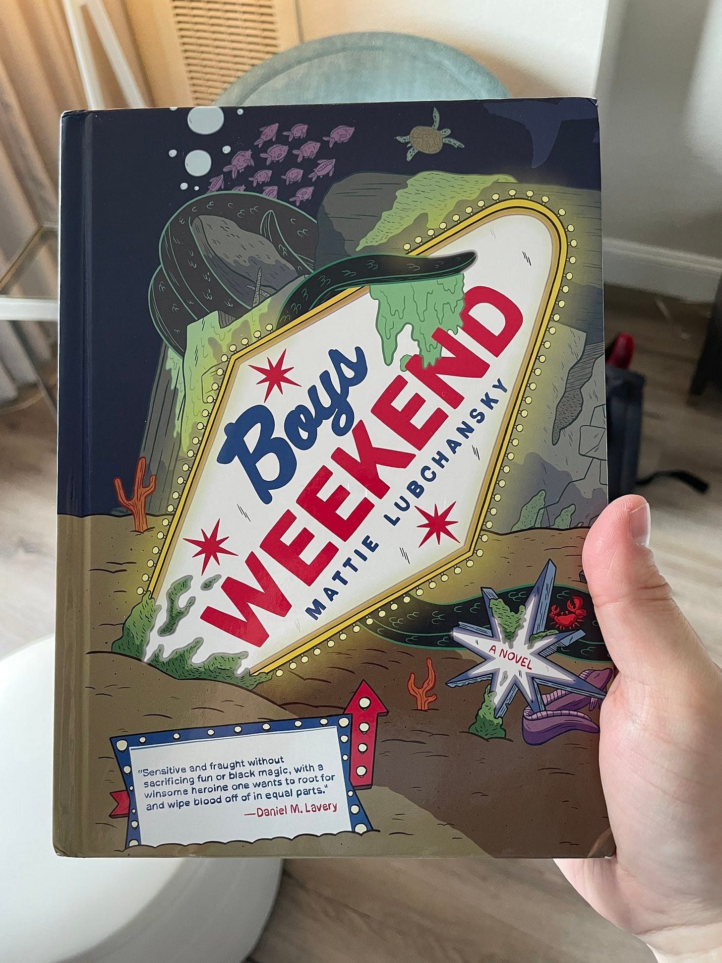 The front cover of Boys Weekend by Mattie Lubchansky.