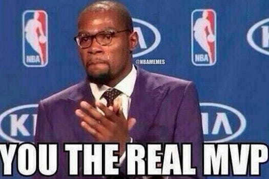 Kevin Durant Reveals His Thoughts on the 'You the Real MVP' Meme