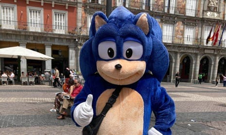 Carlos, as Sonic the Hedgehog: ‘Awful, awful, awful. The suit burns. But on a good day, I can make €50 or €60.’
