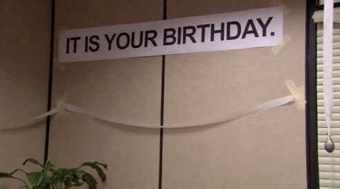 IT IS YOUR BIRTHDAY." Banner, as seen on The Office, Banners - Amazon Canada