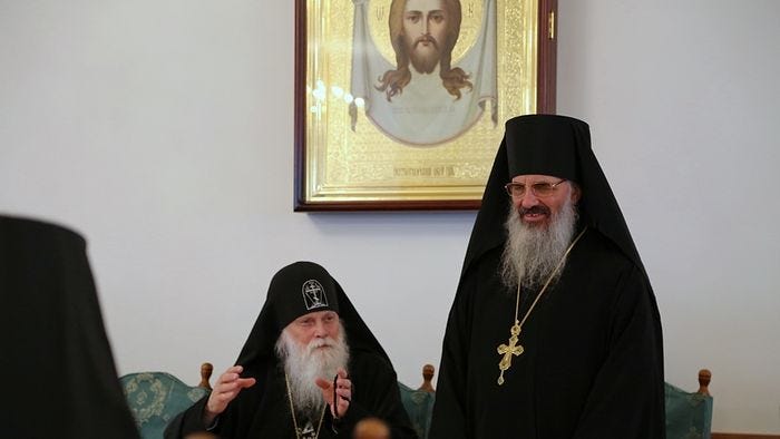 Schema-Archimandrite Gabriel (Bunge) meets with brethren of ...