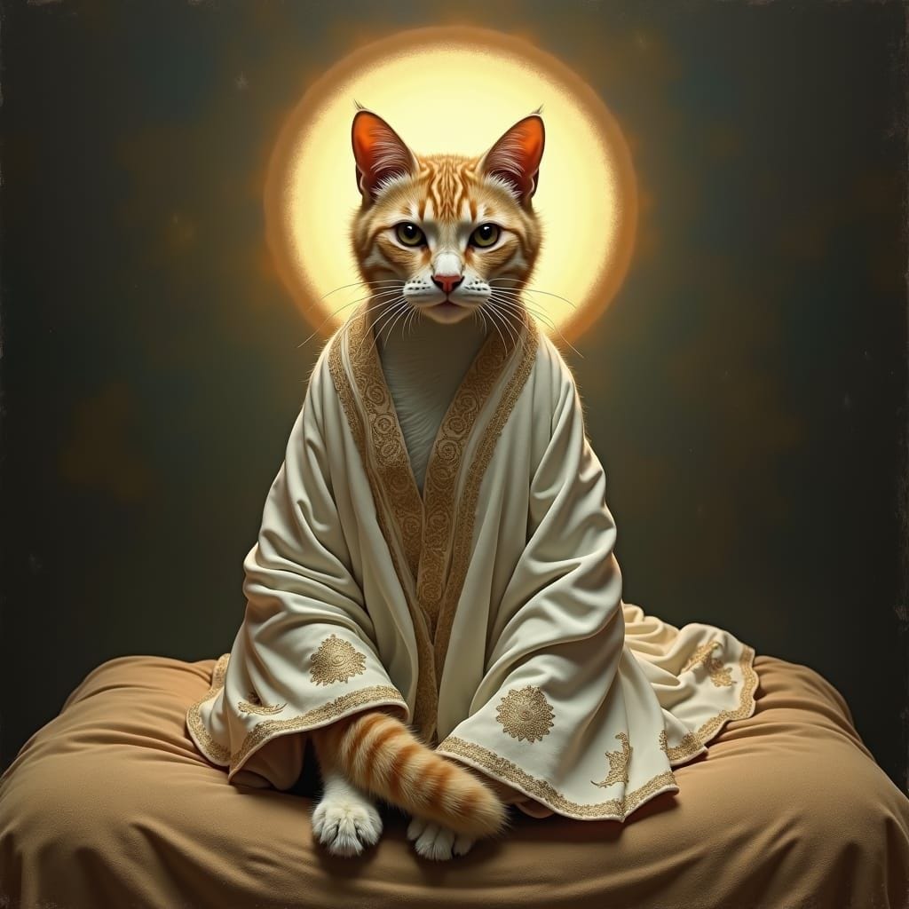 Cat Jesus in repose