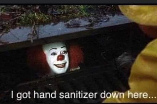 I've got masks and hand sanitizer down here!