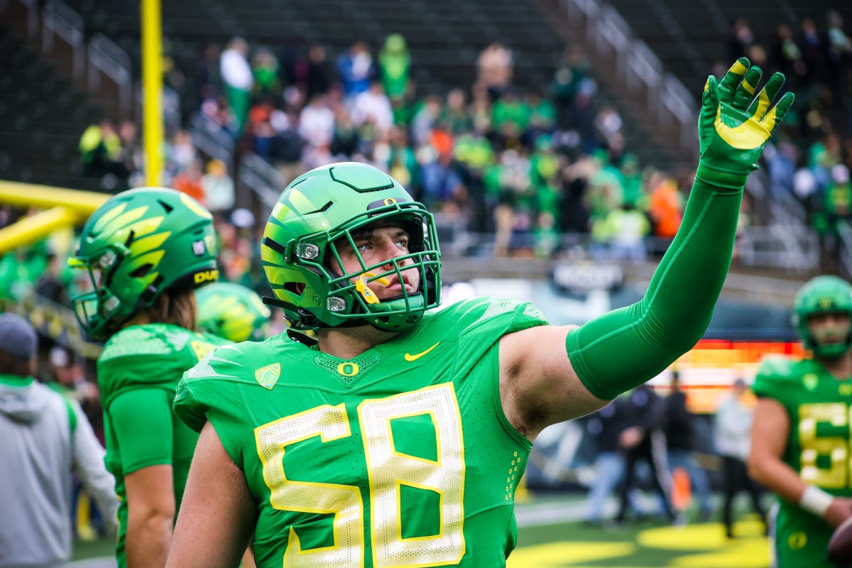 Jackson Powers-Johnson Opens up on Playing Both Ways for Oregon Ducks in  Spring Football - Sports Illustrated Oregon Ducks News, Analysis and More