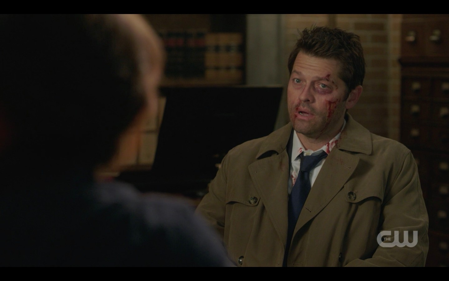 supernatural castiel misha collins with sam winchester are you all right