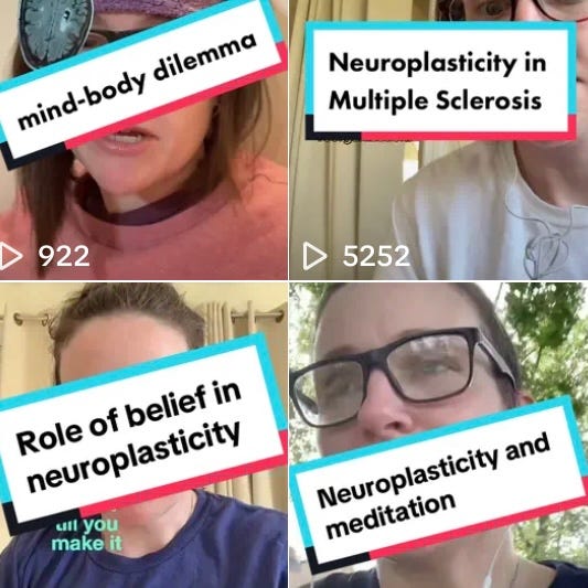 4 thumbnails about neuroplasticity