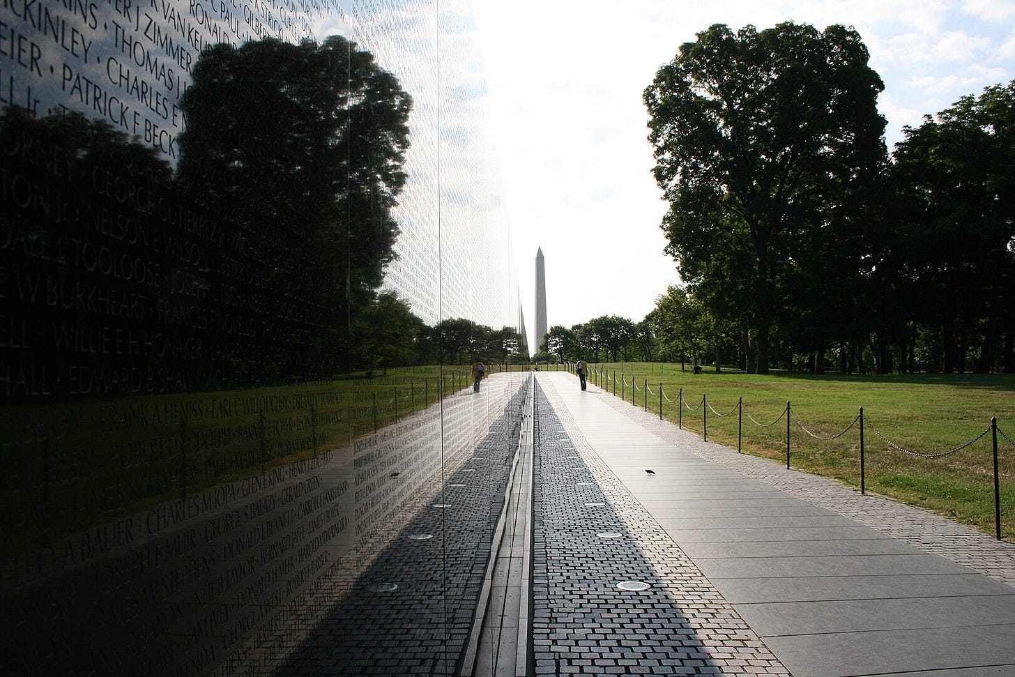 The Vietnam Veterans Memorial in Washington DC Designed by Maya Lin Photo: Gary Todd - on Flickr, via Wikimedia. 