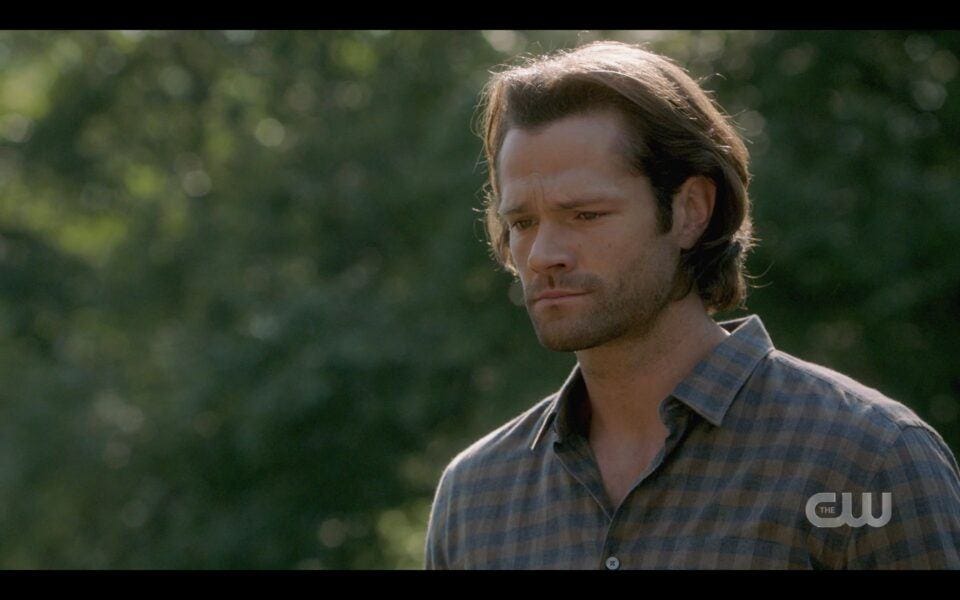 SPN Sam Winchester at Deans funeral pyre 1520