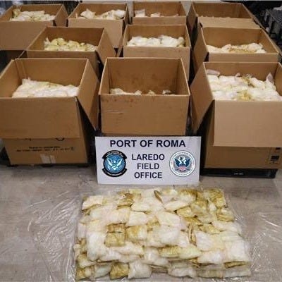 3,500 packages of meth were hidden in a large shipment of potato chips crossing the International Bridge into Roma, Texas. 3,500 packages of meth were hidden in a large shipment of potato chips crossing the International Bridge into Roma, Texas.