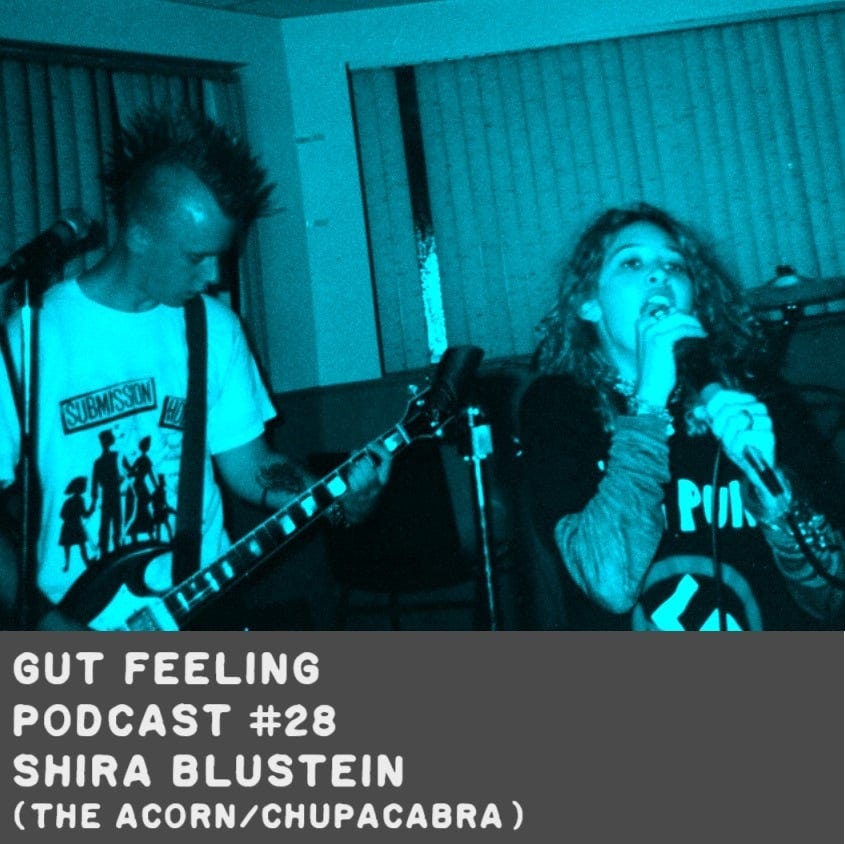 Shira Blustein singing in punk band Mediaucracy in the 1990s, in Calgary