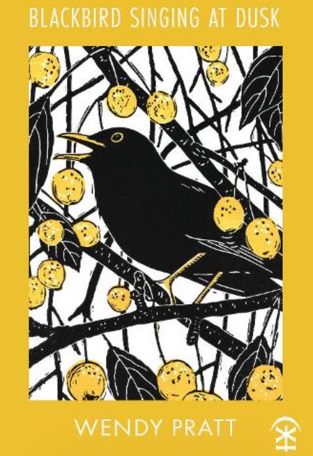 The front cover of Blackbird Singing at Dusk by Wendy Pratt