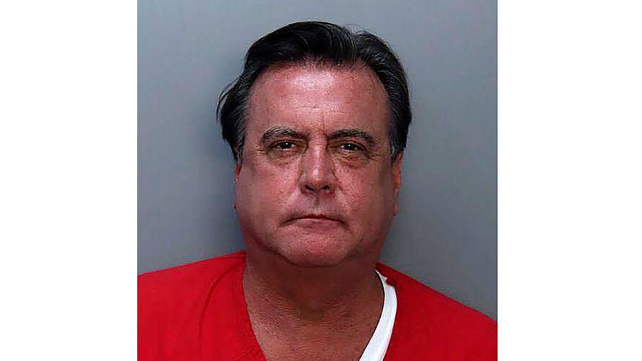 This image provided by the Miami-Dade Corrections and Rehabilitation Department shows Alex Diaz de la Portilla. Officials say the city of Miami commissioner accused of bribery and money laundering has been arrested on multiple corruption charges. The Florida Department of Law Enforcement says Diaz de la Portilla and a co-defendant, Miami attorney William Riley Jr., were both booked Thursday into a Miami-Dade county jail.