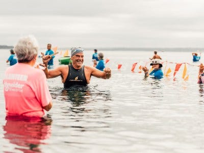 200+ swimmers crossed Narragansett Bay in Save The Bay’s annual Swim fundraiser
