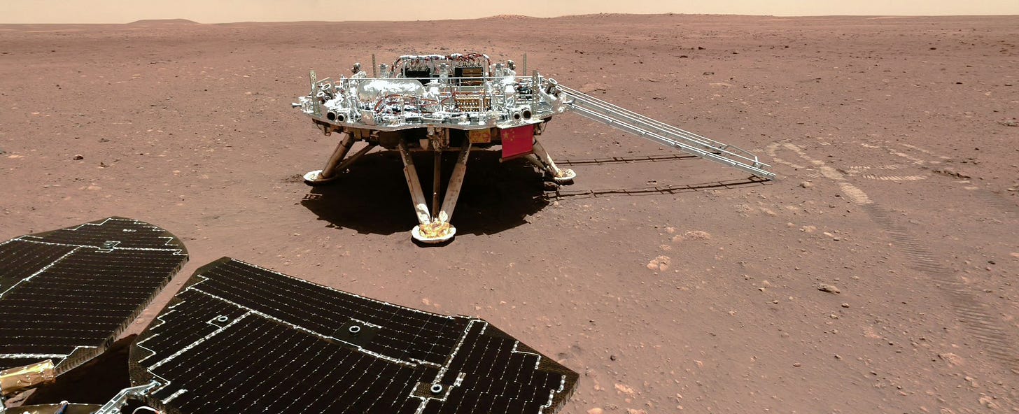 China’s Tianwen-1 lander on the surface of Mars photographed by Zhurong.