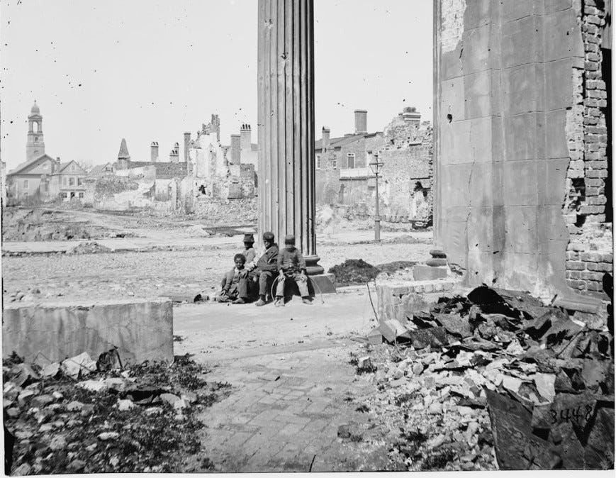 The Destruction of slavery ruins Charleston South Carolina