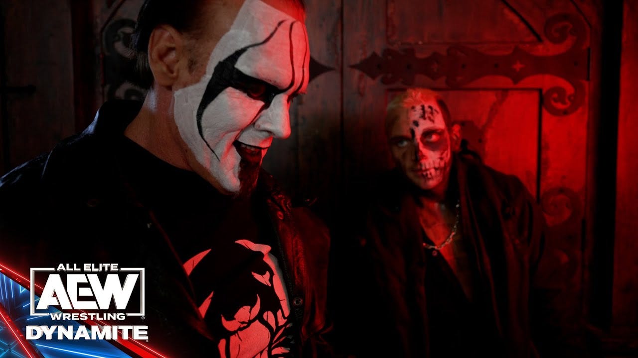 The Icon Sting & Darby Allin have a message for the EVP's Matthew &  Nicholas! | 2/21/24 AEW Dynamite - YouTube