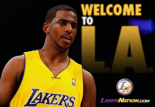 no laker time for chris paul due to mitch kupchak