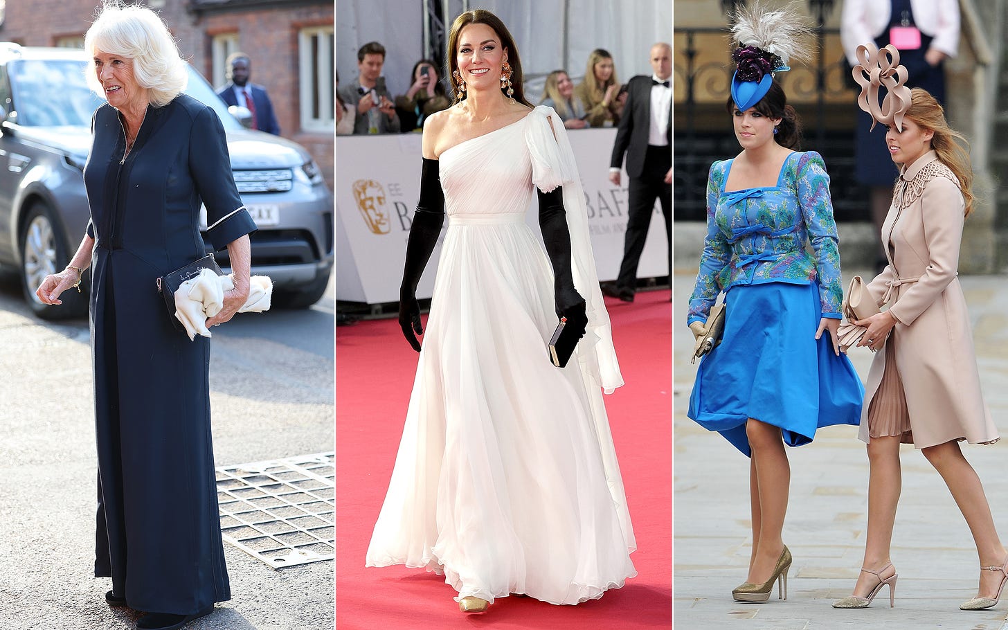 Queen Camilla, Princess Kate and Princess Beatrice and Princess Eugenie