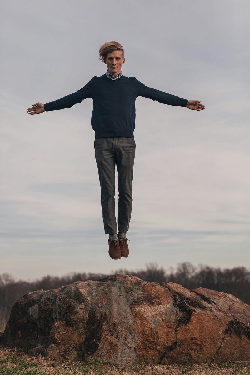 Man flying