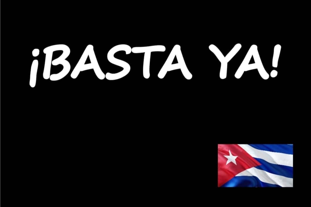 Potrebbe essere un'immagine raffigurante il seguente testo "¡BASTA YA!"