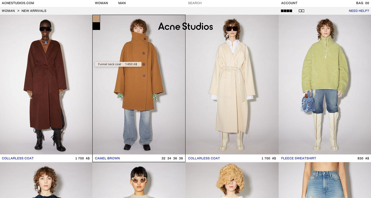 Acne Studios Marketing Audit - Assignment 1 by catherine matina on Prezi  Design