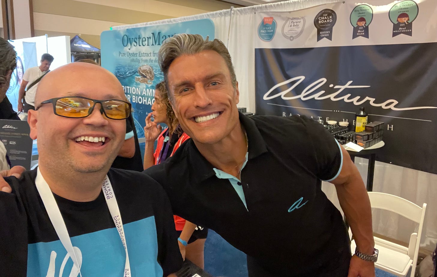 Selfie with Andy Hnilo (picture a Ken doll), founder and CEO of Alitura