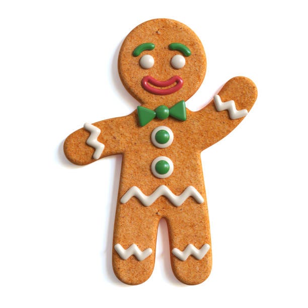 Gingerbread Man 3d Rendering Isolated On White Background Stock Photo -  Download Image Now - iStock