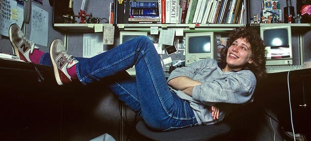 Susan Kare, the graphic designer who created many of the iconic Macintosh  visual elements : r/VintageApple