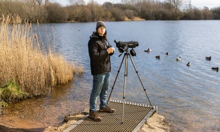 Bird spotter Thomas Hibbert at Idle Valley nature reserve Bird spotter Thomas Hibbert at Idle Valley nature reserve