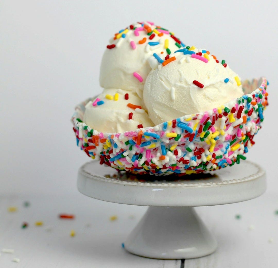 vanilla ice cream with sprinkles vanilla ice cream with sprinkles