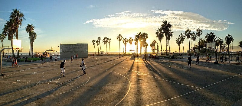 File:Outdoor basketball with sunset (Unsplash).jpg