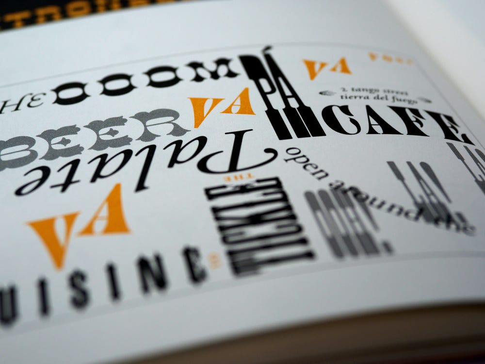 book of different fonts