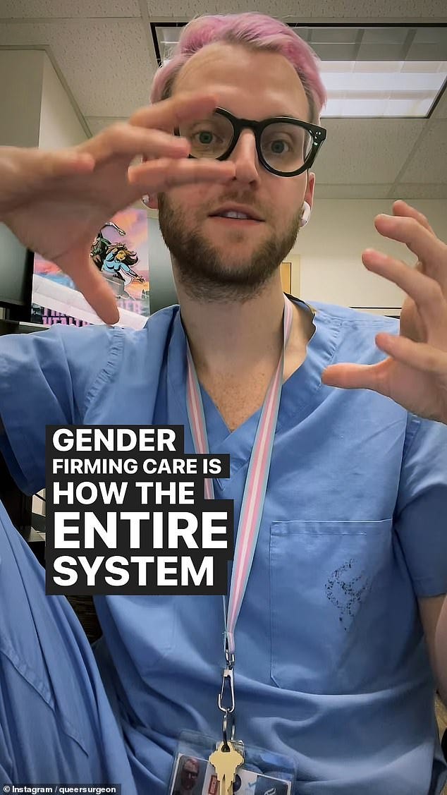 Oregon's pink-haired 'queersurgeon' has tens of thousands of followers on social media