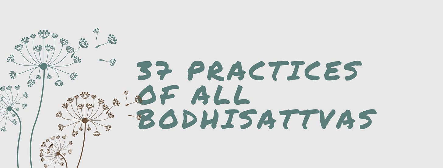 37 practices of all bodhisattvas