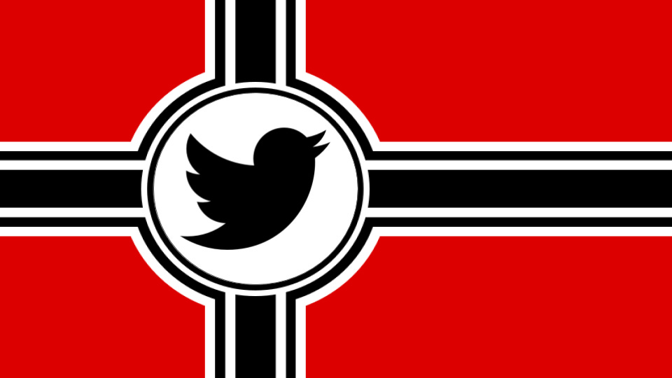 Twitter in the style of Nazi Germany's flag, the twitter logo nicely fits  within the circle and easy on the eyes. : r/vexillology