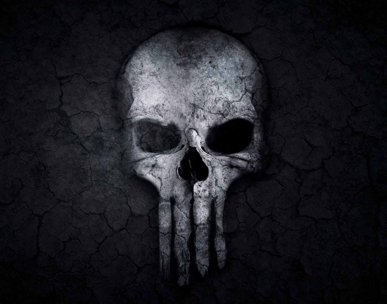 Free skull and crossbones skull scary illustration