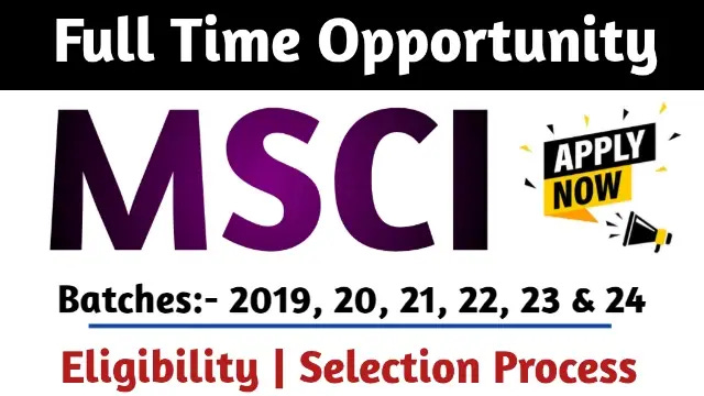 MSCI Recruitment Drive 2023
