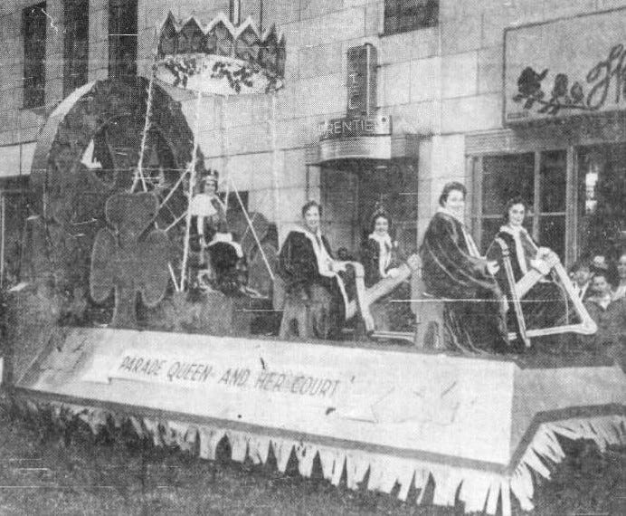 St Patrick's Day Parade Queen and her Court Montreal Star, March 16th, 1959.  