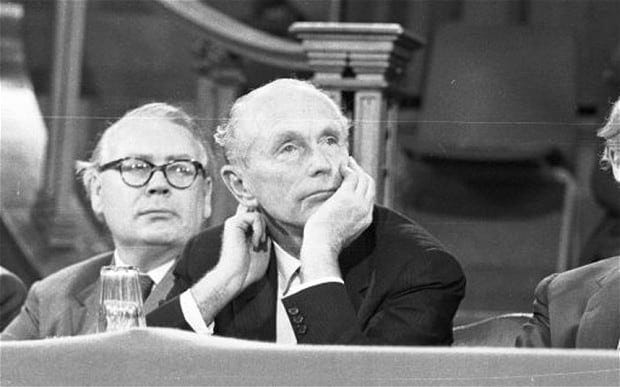 Could Sir Alec Douglas-Home be the Queen's friend in a plaster cast?