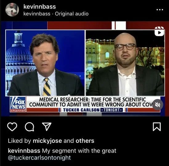 Kevin bass on Tucker Carlson who was expelled less than a year later 