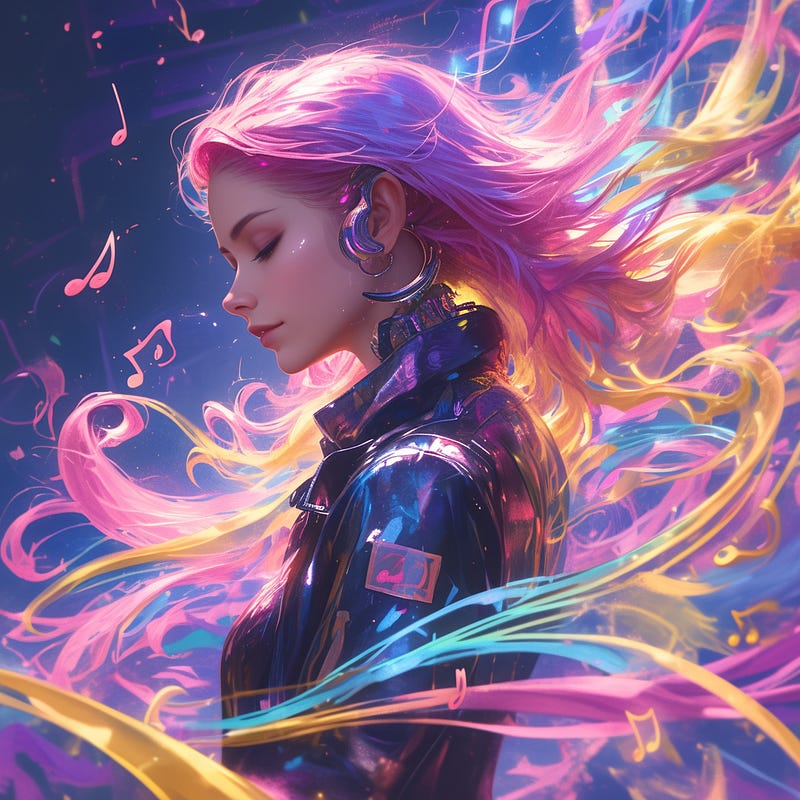 Girl listening to music