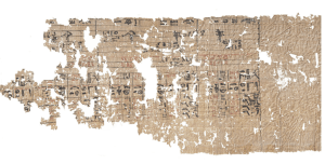 Archaeology of data: The oldest papyrus to date, an actual spreadsheet tabulating food provisions for workers engaged in the construction of the Great Pyramid of Giza during the reign of Pharaoh Khufu in the 26th century BCE. Source: Tallet (2018)