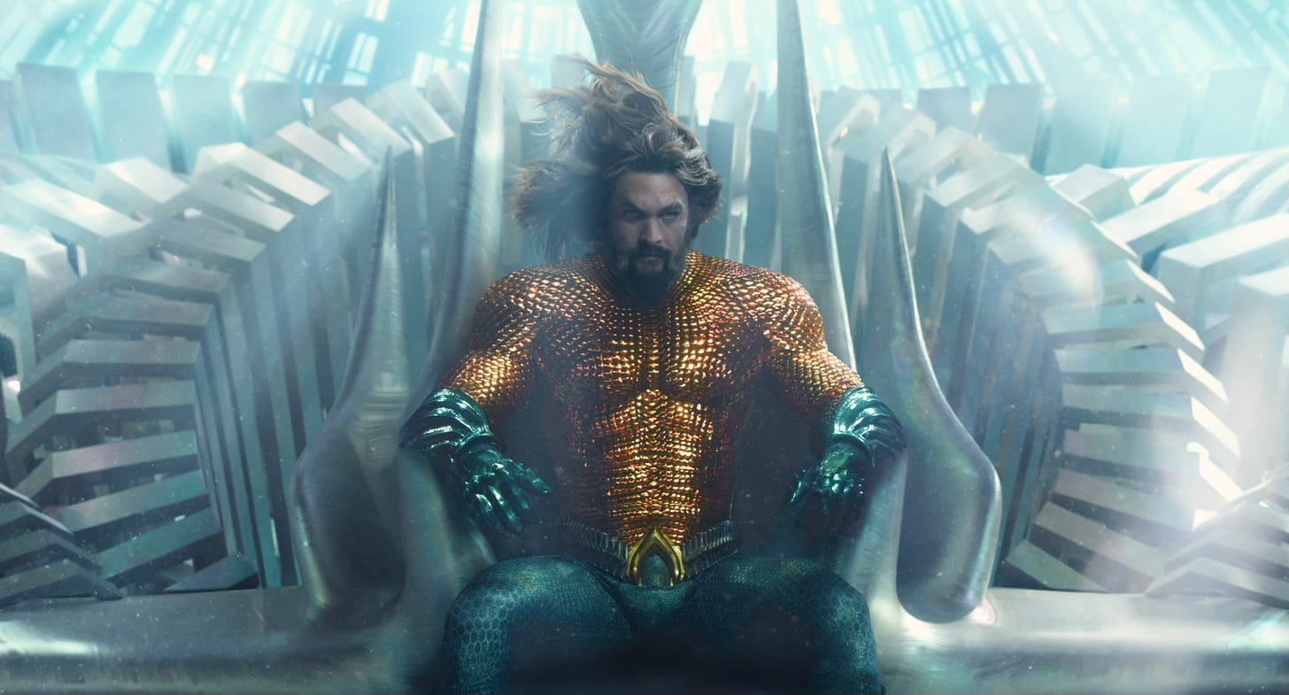 Jason Momoa as Aquaman in Aquaman and the Lost Kingdom