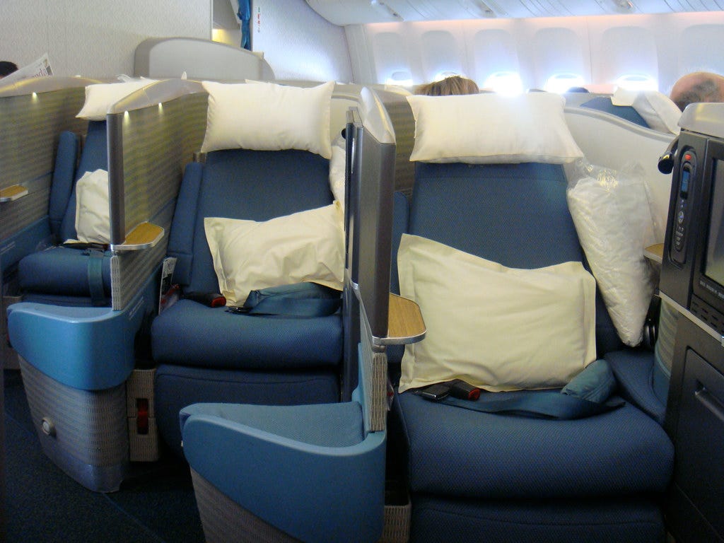 Seat classes in aircraft - Business