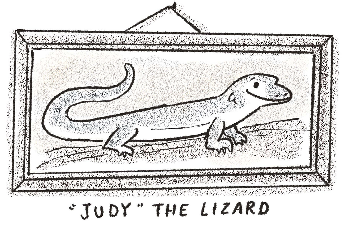 illustration by Kayla Stark of Beatrix Potter's pet lizard Judy