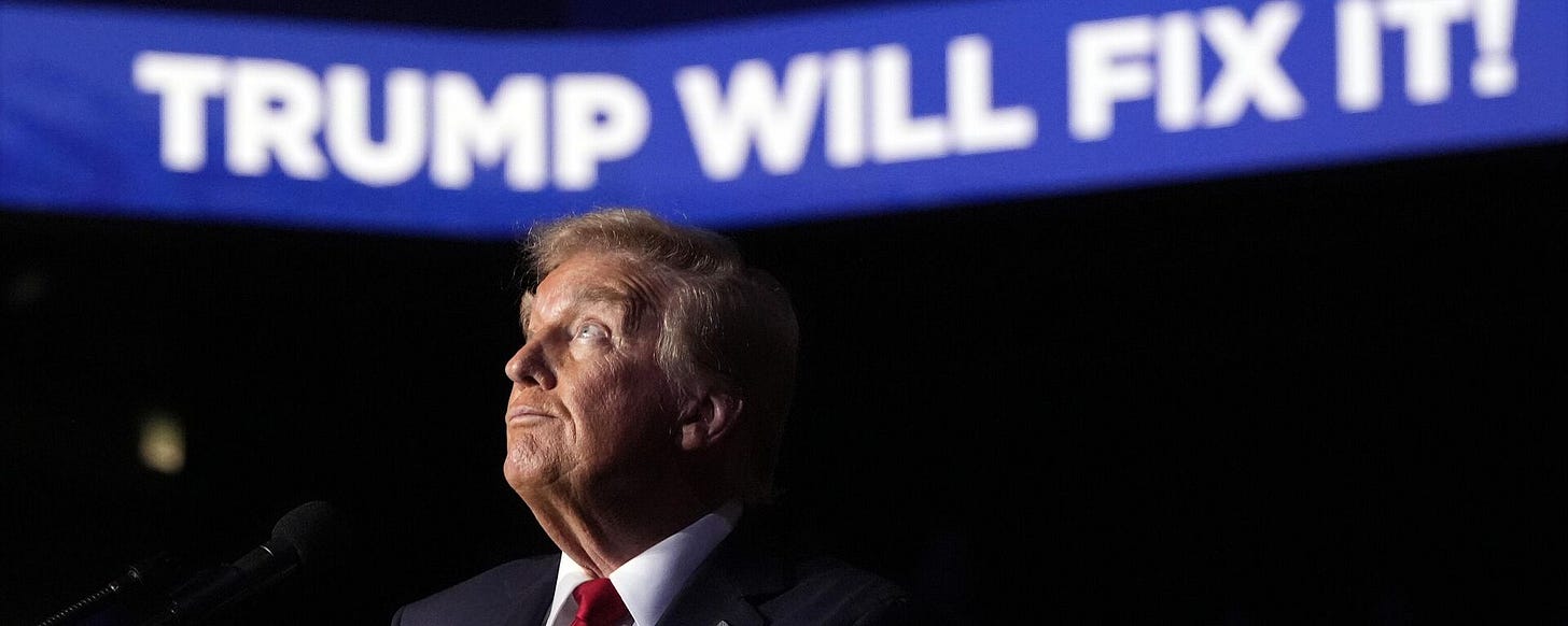 Republican presidential nominee former President Donald Trump speaks during a campaign rally at Lee's Family Forum, Thursday, Oct. 31, 2024, in Henderson, Nev.  - Sputnik International, 1920, 09.11.2024
