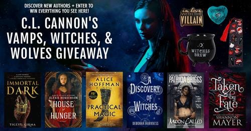 C.L. Cannon's Vamps, Witches, & Wolves Giveaway » C.L. Cannon | Fantasy Author