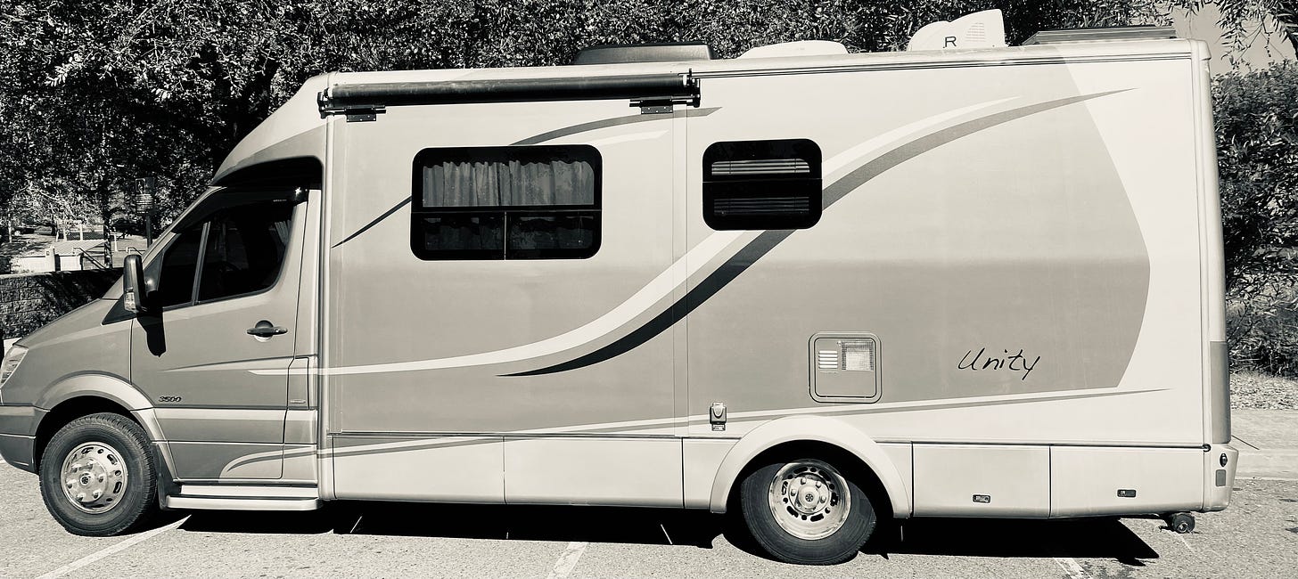 Picture of my first RV, which proved what could go wrong will go wrong.