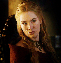 Gif of Cersei from Game of Thrones rolling her eyes