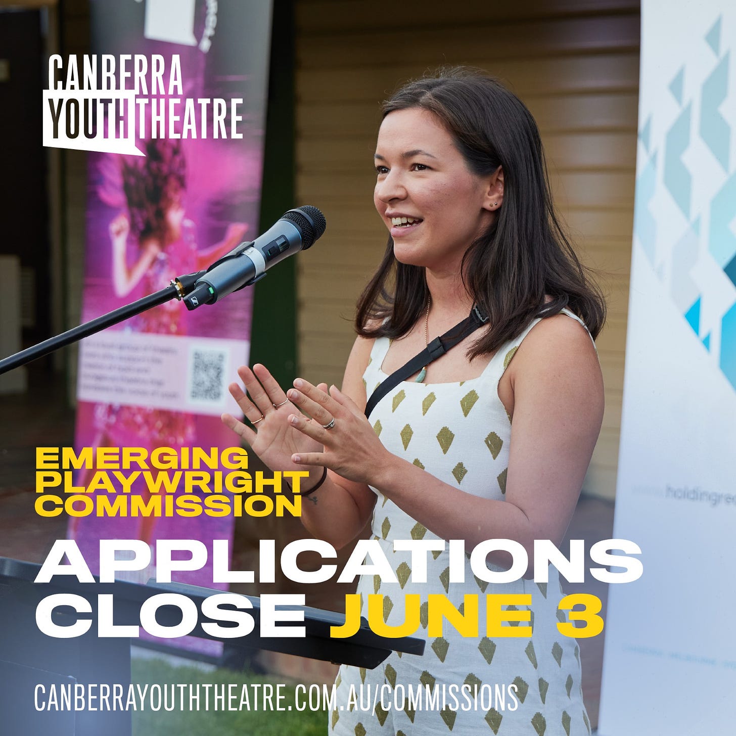 Canberra Youth Theatre’s Emerging Playwright Commission. Applications close Monday 3 June 2024 at 11:59pm